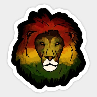 Rasta Lion, Lion of Judah Sticker
